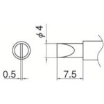 トラスコ中山 白光 こて先 4D型（ご注文単位1個）【直送品】