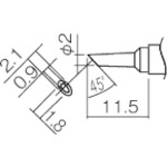 トラスコ中山 白光 こて先 2BC型 溝付 はんだめっき 1mm（ご注文単位1本）【直送品】