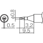 トラスコ中山 白光 こて先 0.8D型　294-5941（ご注文単位1本）【直送品】