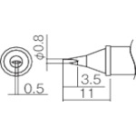 トラスコ中山 白光 こて先 0.8WD型（ご注文単位1本）【直送品】