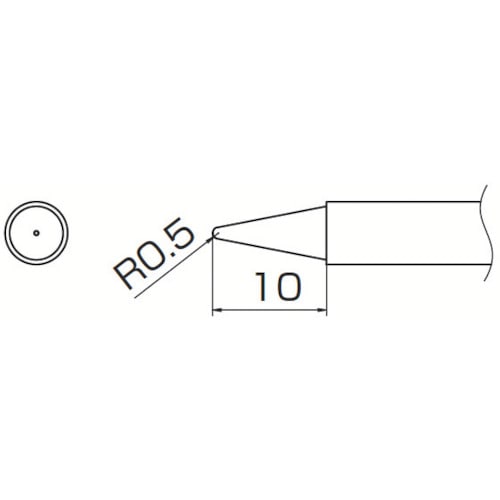 トラスコ中山 白光 こて先 0.5B型（ご注文単位1個）【直送品】