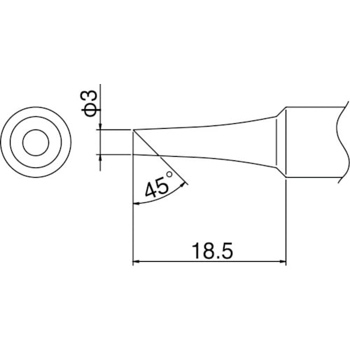 トラスコ中山 白光 こて先 3C型　409-6401（ご注文単位1本）【直送品】