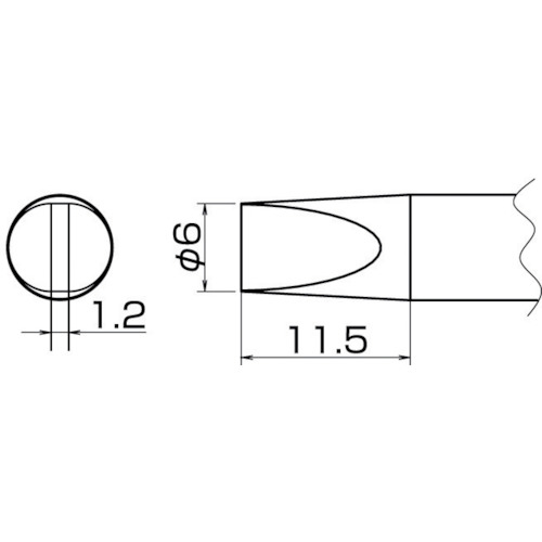 トラスコ中山 白光 こて先 6D型（ご注文単位1本）【直送品】