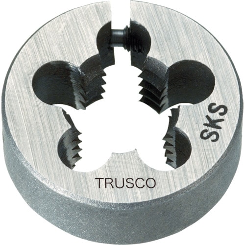 トラスコ中山 TRUSCO 丸ダイス 25径 ユニファイねじ 1/2UNC13 (SKS)（ご注文単位1個）【直送品】