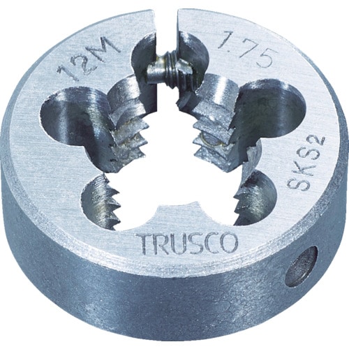 トラスコ中山 TRUSCO 丸ダイス 25径 M12×1.75 (SKS)（ご注文単位1個）【直送品】