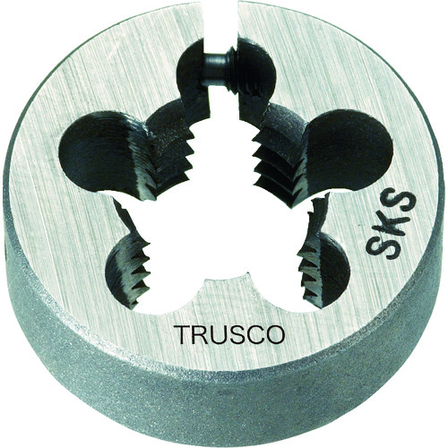 トラスコ中山 TRUSCO 丸ダイス 25径 ユニファイねじ 1/4UNC20 (SKS)（ご注文単位1個）【直送品】