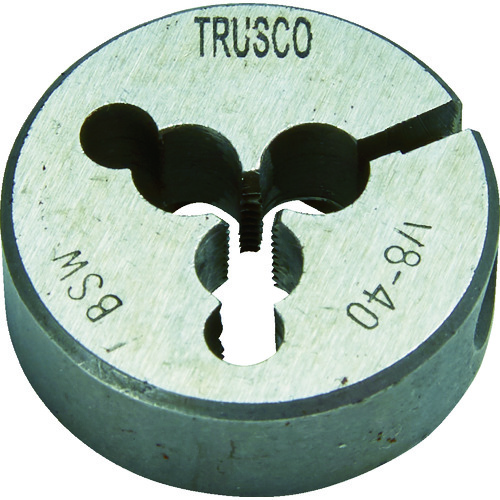 トラスコ中山 TRUSCO 丸ダイス 25径 ウイットねじ 1/8W40 (SKS)（ご注文単位1個）【直送品】