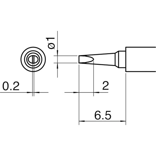 トラスコ中山 白光 こて先/1D型（ご注文単位1本）【直送品】