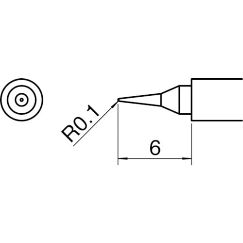 トラスコ中山 白光 こて先/I型　753-5236（ご注文単位1本）【直送品】