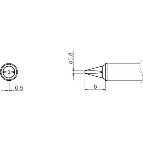 トラスコ中山 白光 こて先/0.8WD型　751-7165（ご注文単位1本）【直送品】