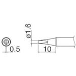 トラスコ中山 白光 こて先 1.6D型　785-2444（ご注文単位1本）【直送品】