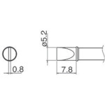 トラスコ中山 白光 こて先 5.2D型　785-2461（ご注文単位1本）【直送品】