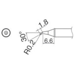 トラスコ中山 白光 こて先 0.2RSSB型（ご注文単位1本）【直送品】