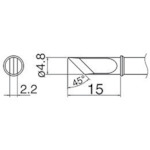 トラスコ中山 白光 こて先 KU型　785-2525（ご注文単位1本）【直送品】