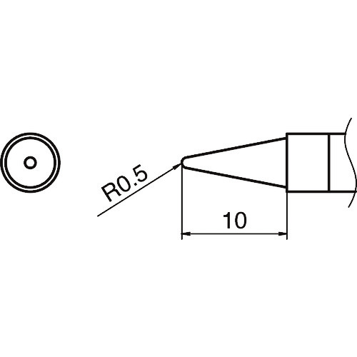 トラスコ中山 白光 こて先 0.5B型　164-1333（ご注文単位1本）【直送品】