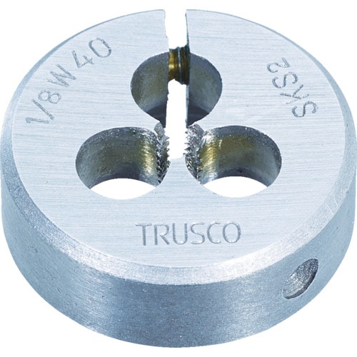 トラスコ中山 TRUSCO 丸ダイス SKS ウィット 38径 1/2W12（ご注文単位1個）【直送品】