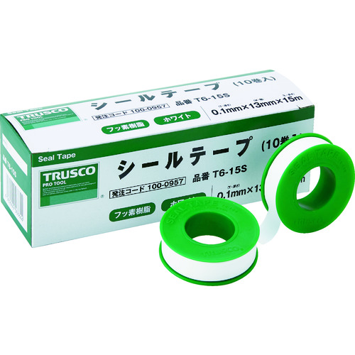 トラスコ中山 TRUSCO シールテープ 13mmX15m（ご注文単位10巻）【直送品】