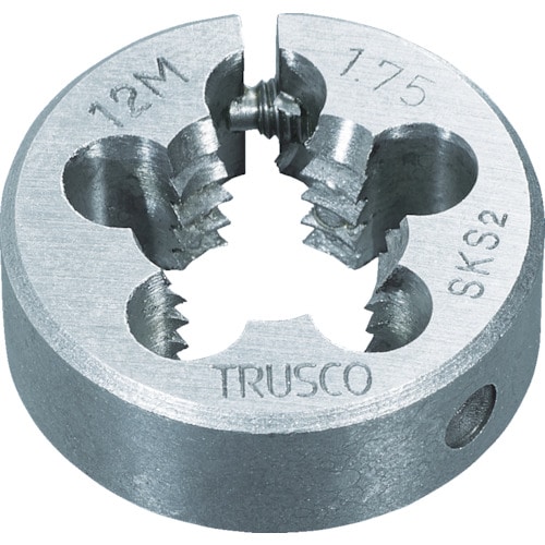 トラスコ中山 TRUSCO 丸ダイス 細目 75径 M33X2.0(SKS)（ご注文単位1個）【直送品】