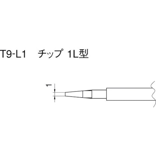 トラスコ中山 白光 こて先 1L型 (2本入り)（ご注文単位1パック）【直送品】