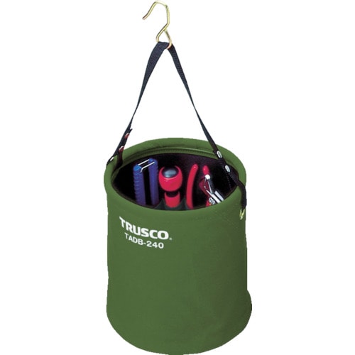 トラスコ中山 TRUSCO アタッチメント付電工バケツΦ200X230 OD色（ご注文単位1個）【直送品】