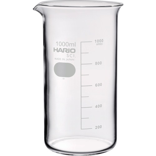 トラスコ中山 HARIO トールビーカー 目安目盛付 1000ml（ご注文単位1個）【直送品】