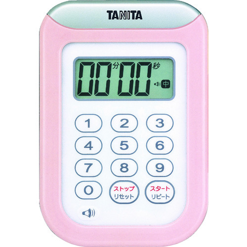 トラスコ中山 TANITA 丸洗いタイマー100分計 TD‐378‐PK（ご注文単位1個）【直送品】