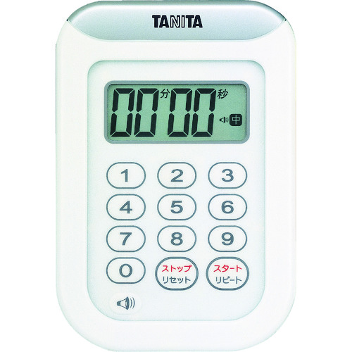 トラスコ中山 TANITA 丸洗いタイマー100分計 TD‐378‐WH（ご注文単位1個）【直送品】