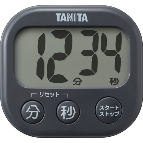 トラスコ中山 TANITA 抗菌でか見えタイマー TD－429－GY 625-5775  (ご注文単位1個) 【直送品】