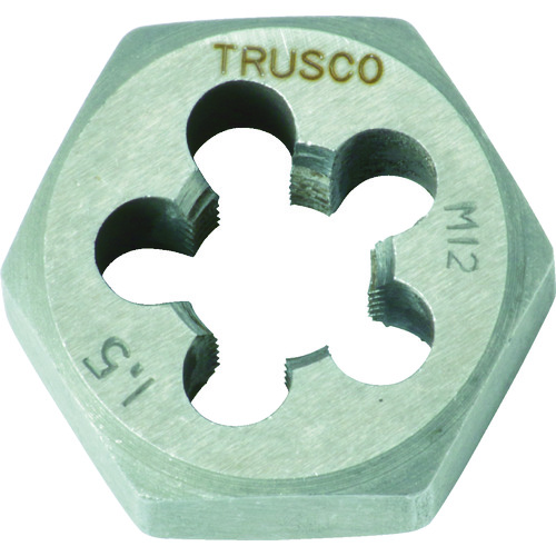 トラスコ中山 TRUSCO 六角サラエナットダイス 細目 M12X1.5（ご注文単位1個）【直送品】