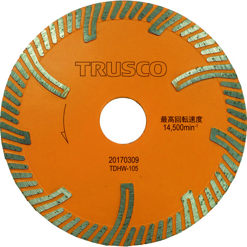 トラスコ中山 TRUSCO ダイヤモンドカッタープロテクトウエーブ 105X1.7TX20 836-6928  (ご注文単位1枚) 【直送品】