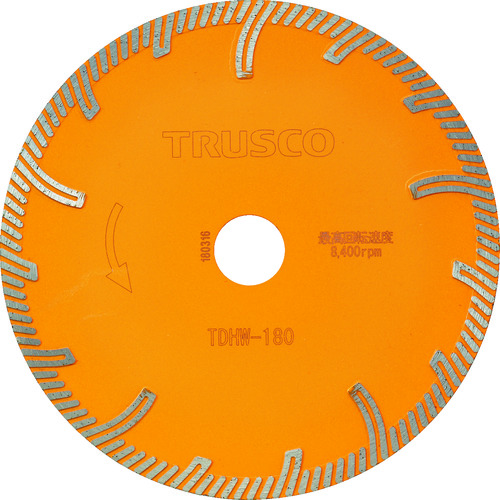 トラスコ中山 TRUSCO ダイヤモンドカッタープロテクトウエーブ 180X2.4TX25.4 115-1140  (ご注文単位1枚) 【直送品】