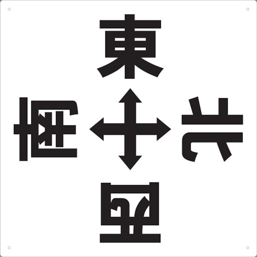 トラスコ中山 TRUSCO 表示板 東西南北 420X420（ご注文単位1枚）【直送品】