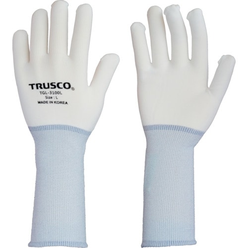 トラスコ中山 TRUSCO ナイロンインナー手袋ロング（10双入） M 770-0512  (ご注文単位1袋) 【直送品】