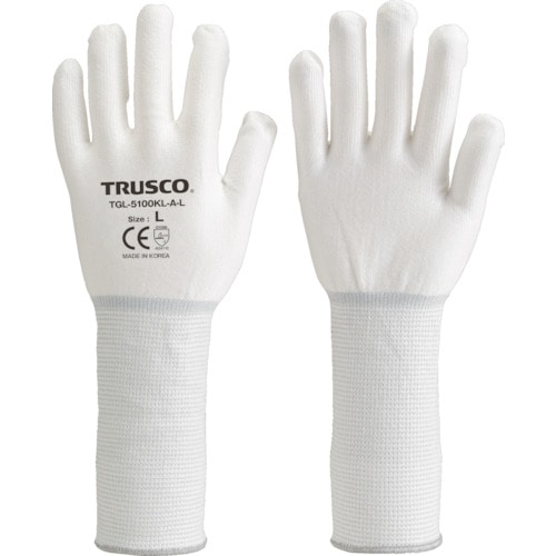 トラスコ中山 TRUSCO ホワイトHPPEインナー手袋ロング M 267-9132  (ご注文単位1組) 【直送品】