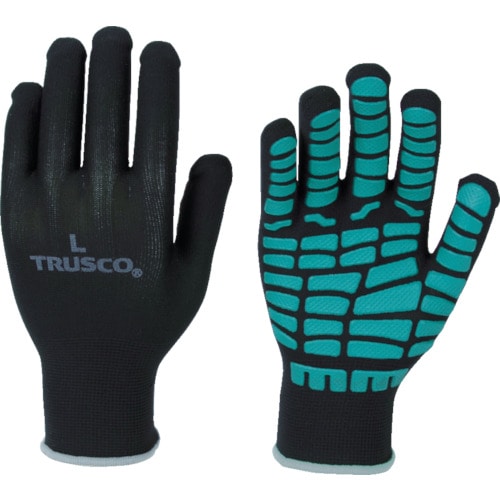 トラスコ中山 TRUSCO すべり止め天然ゴム手袋 グリーン S（ご注文単位1組）【直送品】