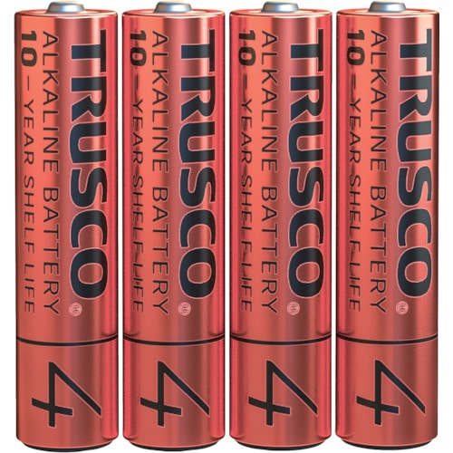 トラスコ中山 TRUSCO アルカリ乾電池10年 単4 お得パック (1Pk(箱)＝40本入)（ご注文単位1パック）【直送品】