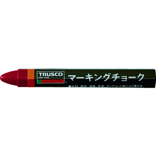 トラスコ中山 TRUSCO マーキングチョーク 赤 3本入（ご注文単位1パック）【直送品】