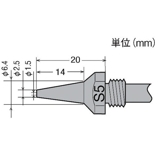 トラスコ中山 グット 替ノズルφ1.5スリム（ご注文単位1個）【直送品】