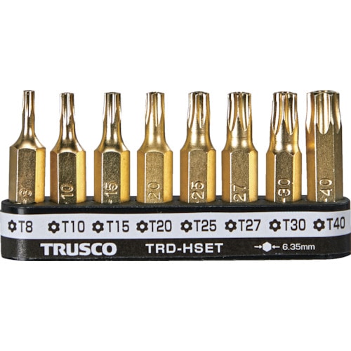 トラスコ中山 TRUSCO ヘクスローブドライバー(ホルダー付)セット8本組（ご注文単位1セット）【直送品】