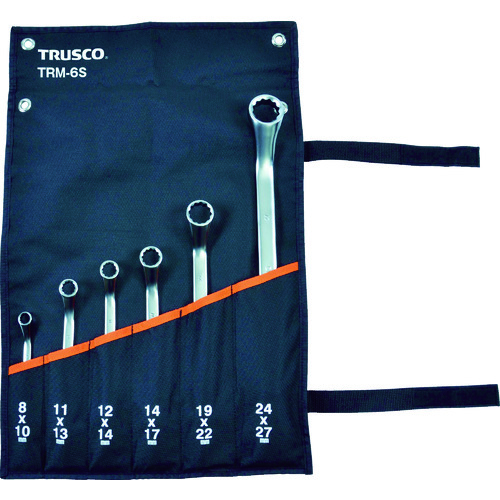 トラスコ中山 TRUSCO 45°両口めがねレンチセット(6本組)（ご注文単位1セット）【直送品】