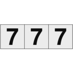 トラスコ中山 TRUSCO 数字ステッカー 30×30 「7」 透明地/黒文字 3枚入（ご注文単位1組）【直送品】