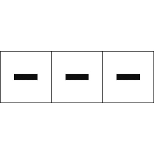 トラスコ中山 TRUSCO アルファベットステッカー 30×30 ハイフン 白地/黒文字 3枚入（ご注文単位1組）【直送品】