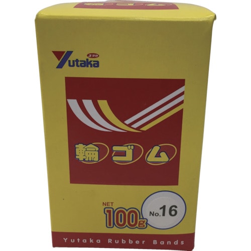 トラスコ中山 ユタカメイク 輪ゴム箱入り #16 100g（ご注文単位1箱）【直送品】