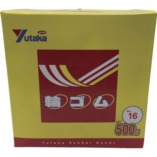 トラスコ中山 ユタカメイク 輪ゴム箱入り #16 500g（ご注文単位1箱）【直送品】