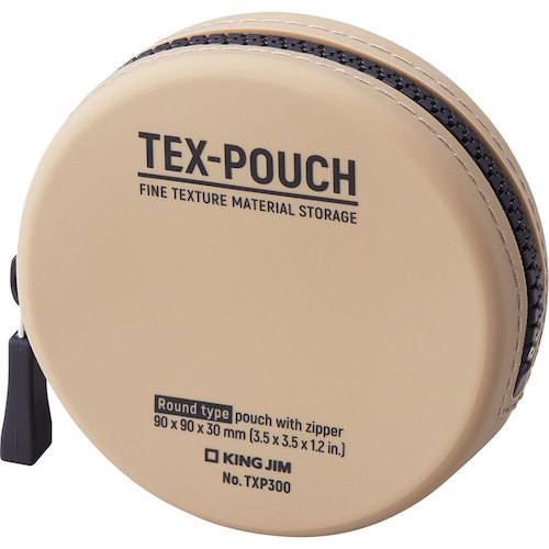 トラスコ中山 キングジム TEX-POUCH ROUND へ-（ご注文単位1冊）【直送品】