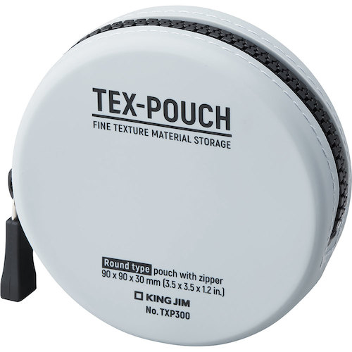 トラスコ中山 キングジム TEX-POUCH ROUND クレ（ご注文単位1冊）【直送品】