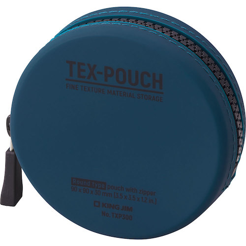 トラスコ中山 キングジム TEX-POUCH ROUND ネイ（ご注文単位1冊）【直送品】