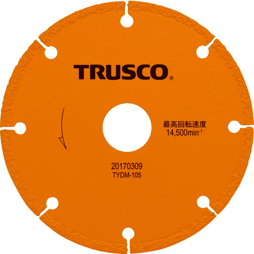 トラスコ中山 TRUSCO 溶着ダイヤモンドカッター マルチタイプ 105mm（ご注文単位1枚）【直送品】