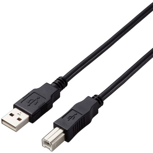 トラスコ中山 エレコム USB2.0ケーブル A－Bタイプ 仕様固定 3m ブラック 441-3968  (ご注文単位1本) 【直送品】