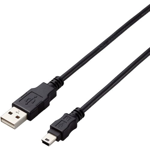 トラスコ中山 エレコム USB2.0ケーブル A－miniBタイプ 仕様固定 1.5m ブラック 441-2422  (ご注文単位1本) 【直送品】